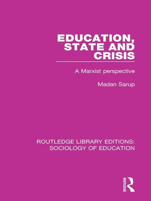 cover image of Education State and Crisis